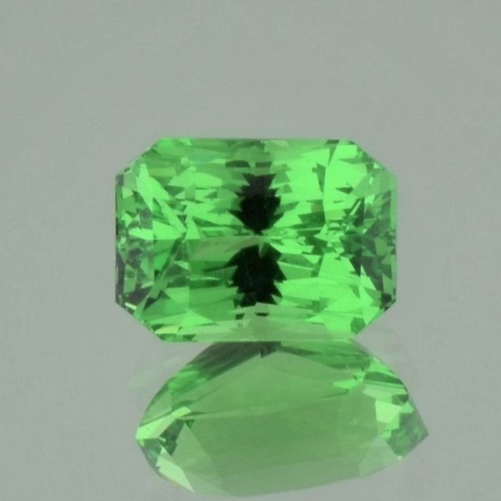 Tsavorite Garnet octagon-princess green 5.13 ct