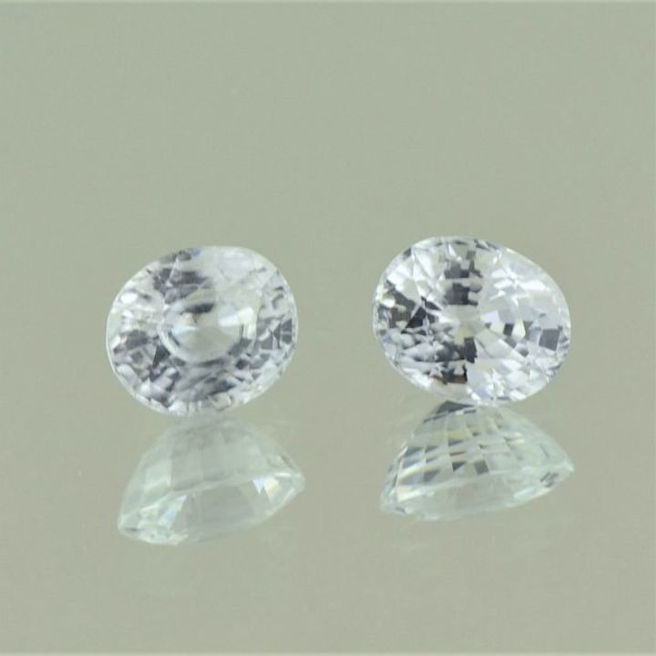 Zirkon Duo oval farblos 4,57 ct