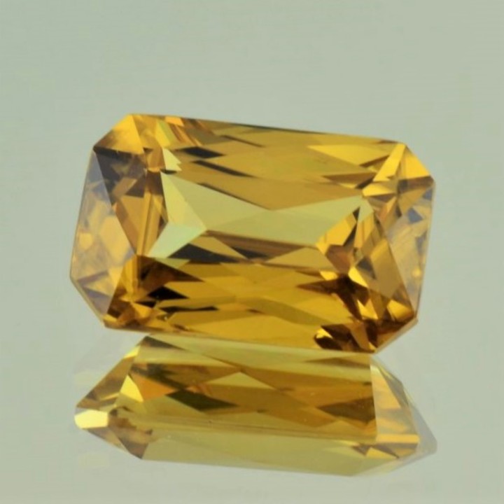 Zirkon octagon gelb unbehandelt 19,47 ct