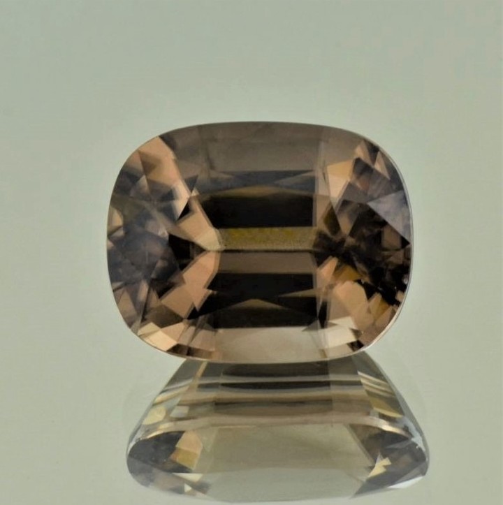 Zircon cushion brown unheated 15.48 ct