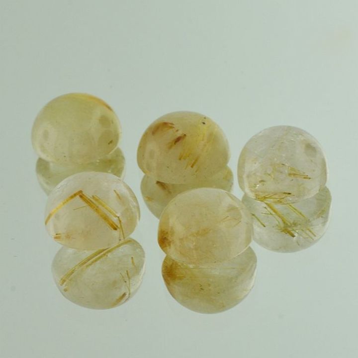 Rutilated Quartz Lot Cabochons round 27.59 ct