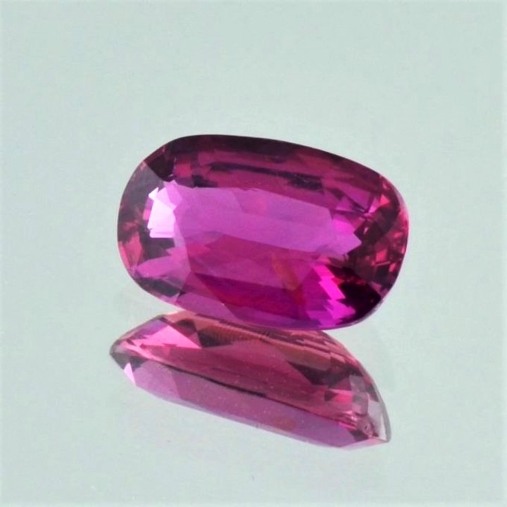 Ruby cushion pinkish red unheated 3.67 ct.