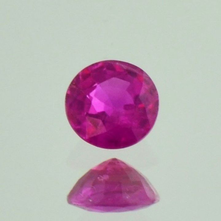 Ruby round pinkish red 0.62 ct