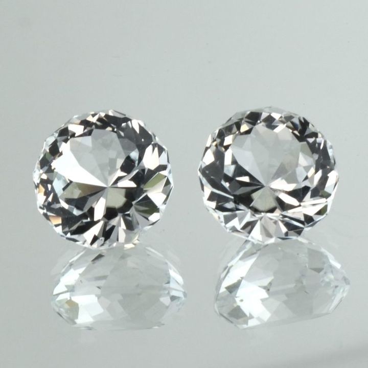 Topas Duo rund farblos 33,52 ct