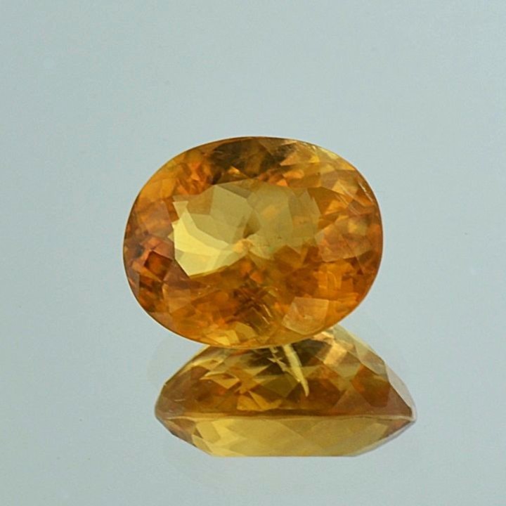 Calcite oval yellow orange 7.43 ct