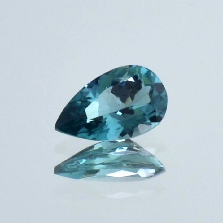 Indigolith Turmalin Tropfen grünlich blau 1,64 ct.