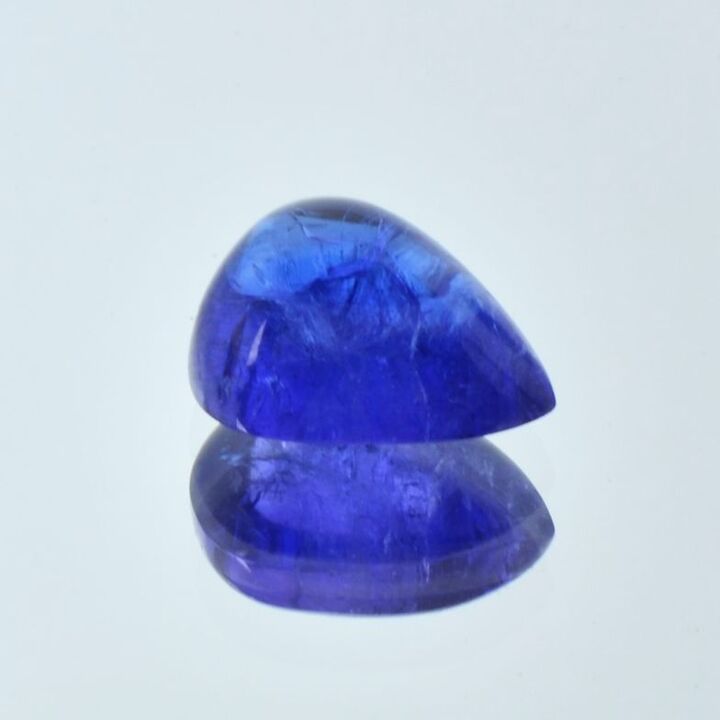 Tansanit Cabochon Tropfen blau 9,20 ct