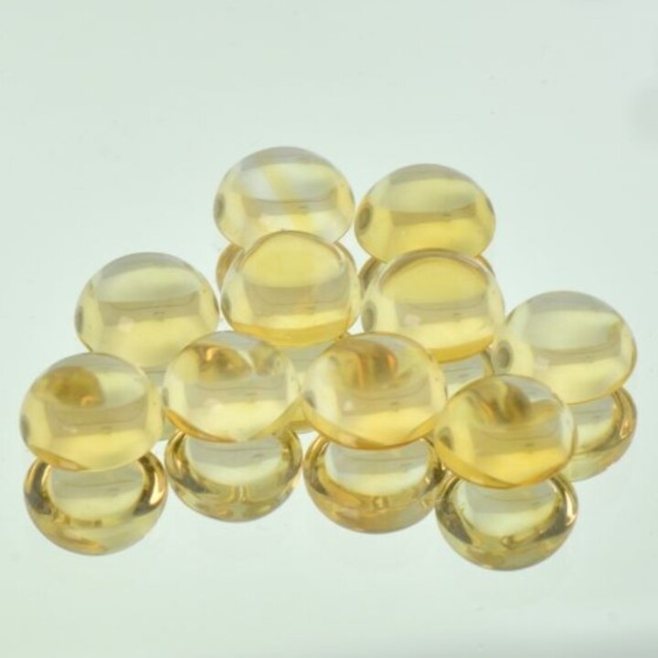 Citrin Lot Cabochons rund hellgelb 19,60 ct