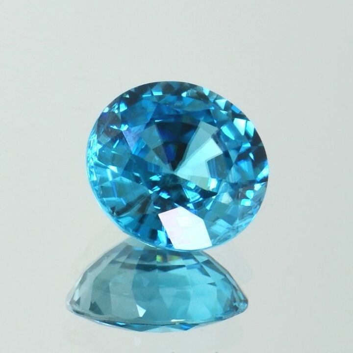 Zirkon rund blau 9,92 ct.