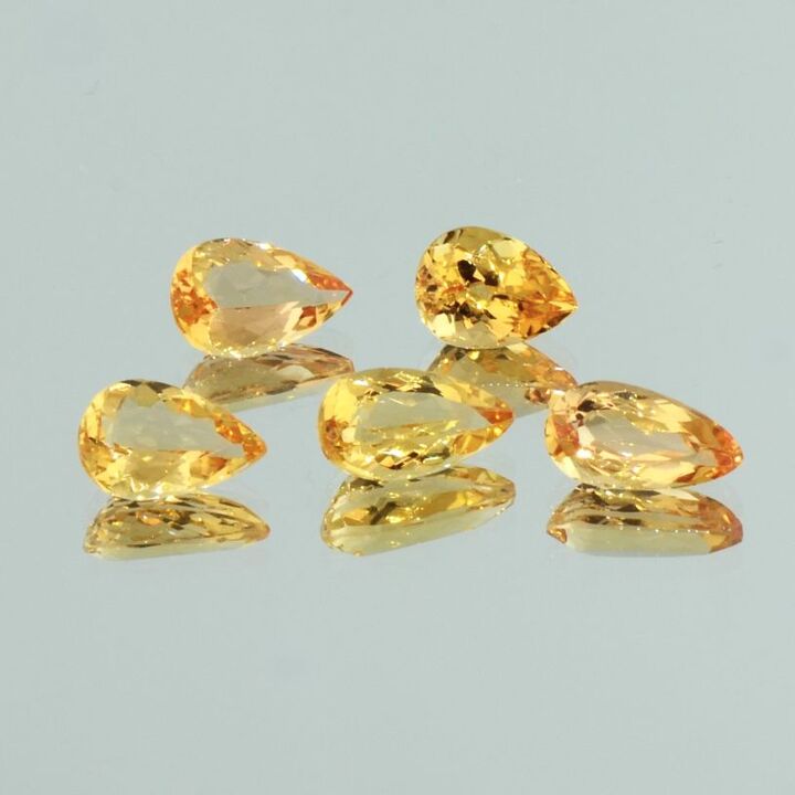Imperial-Topas Lot pear yellow orange 6.77 ct