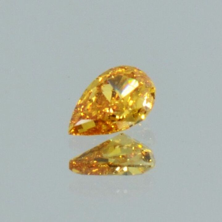 Farbdiamant Tropfen orange si1 0,26 ct