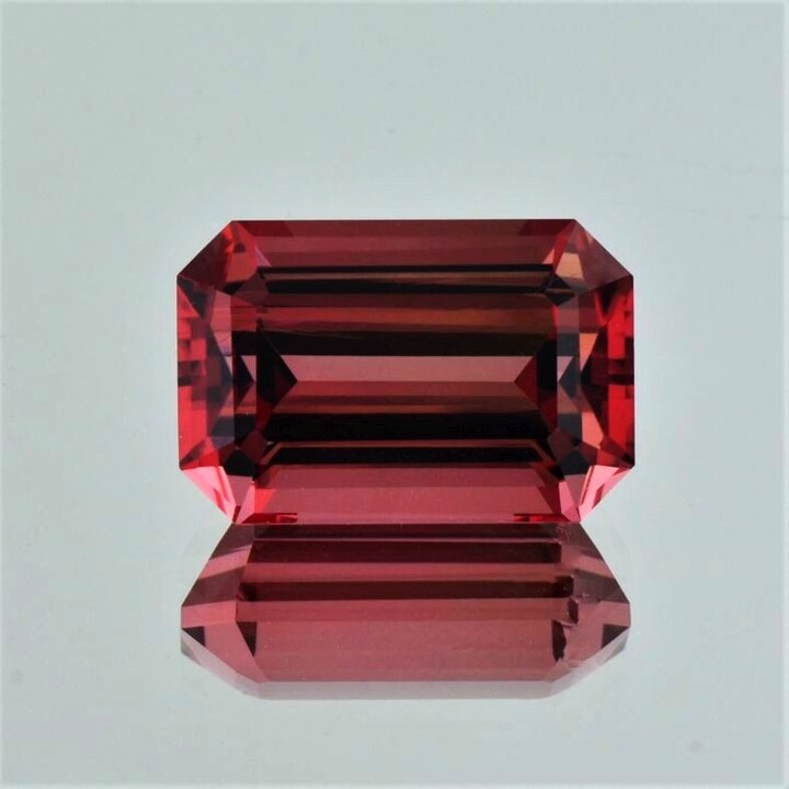 Turmalin octagon orange-rosarot 19,23 ct.