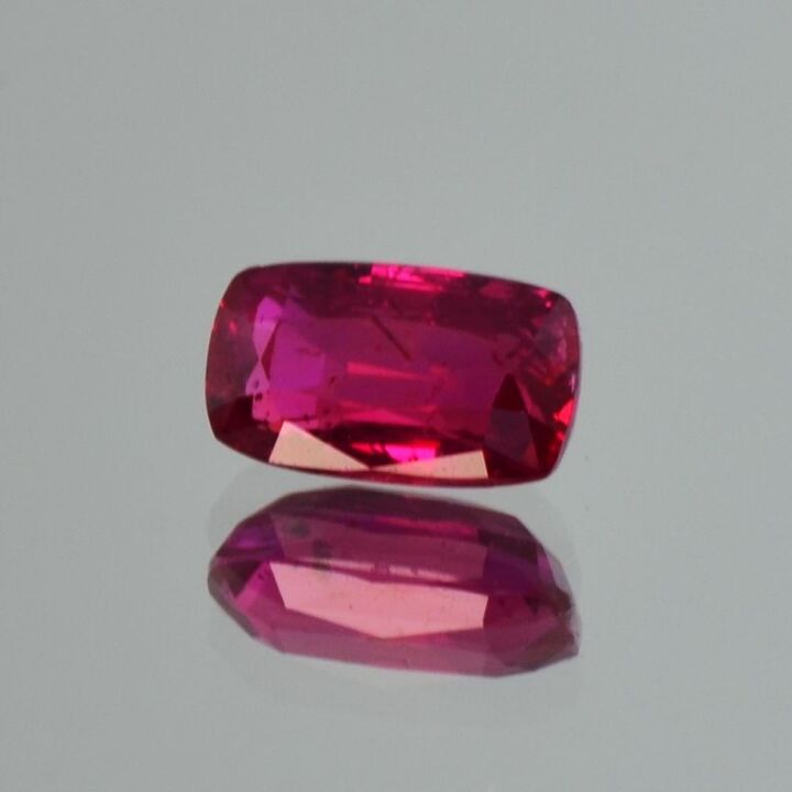 Ruby cushion pinkish red untreated 1.68 ct.