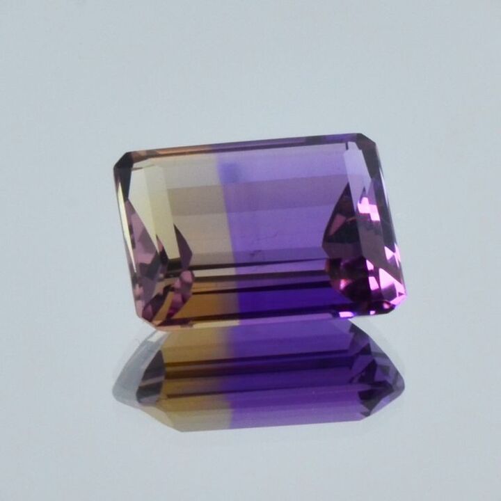 Ametrin octagon violett+gelb 18,98 ct.
