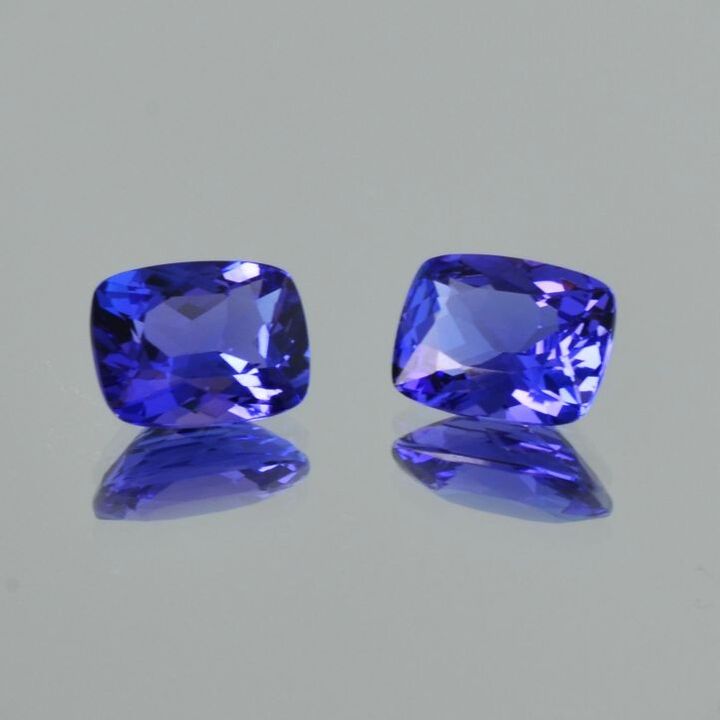 Tansanit Duo antik blau 4,01 ct.