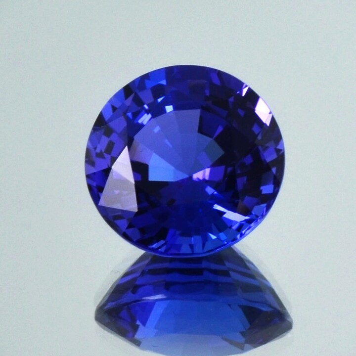 Tansanit rund intensives Blau 13,93 ct.