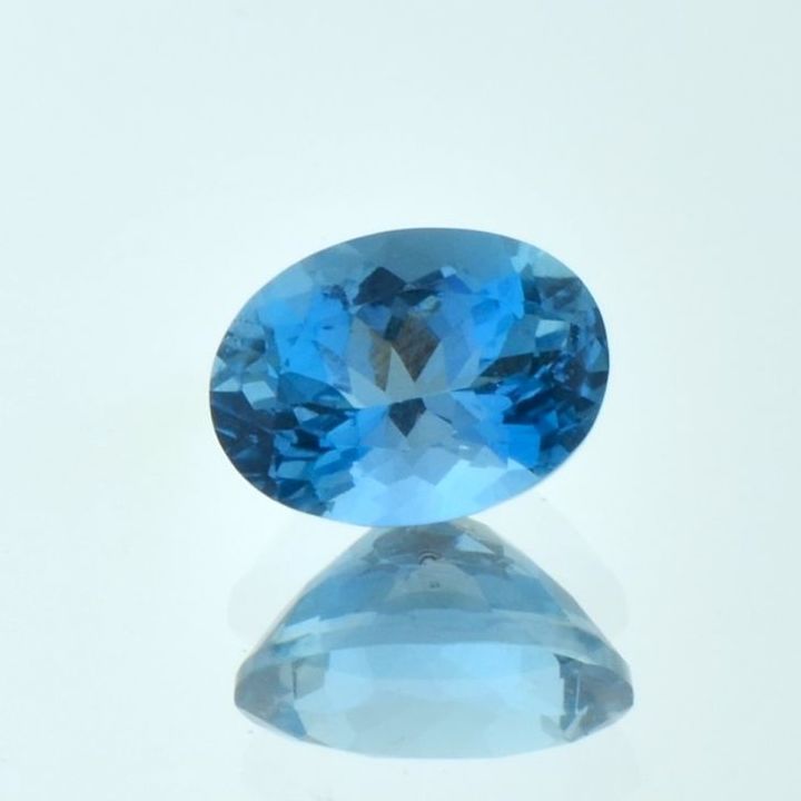 Aquamarin oval blau unbehandelt 1,88 ct