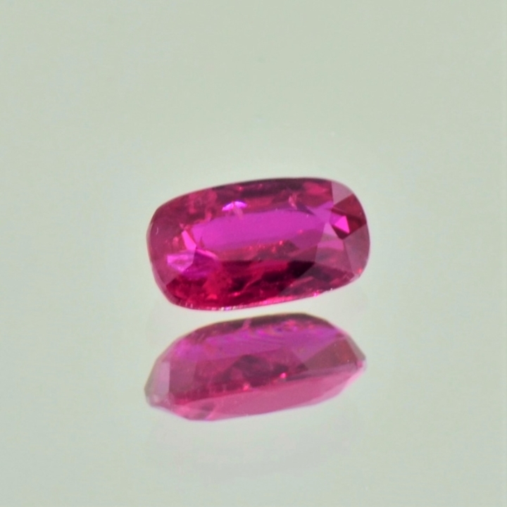 Ruby cushion pinkish red unheated 1.02 ct