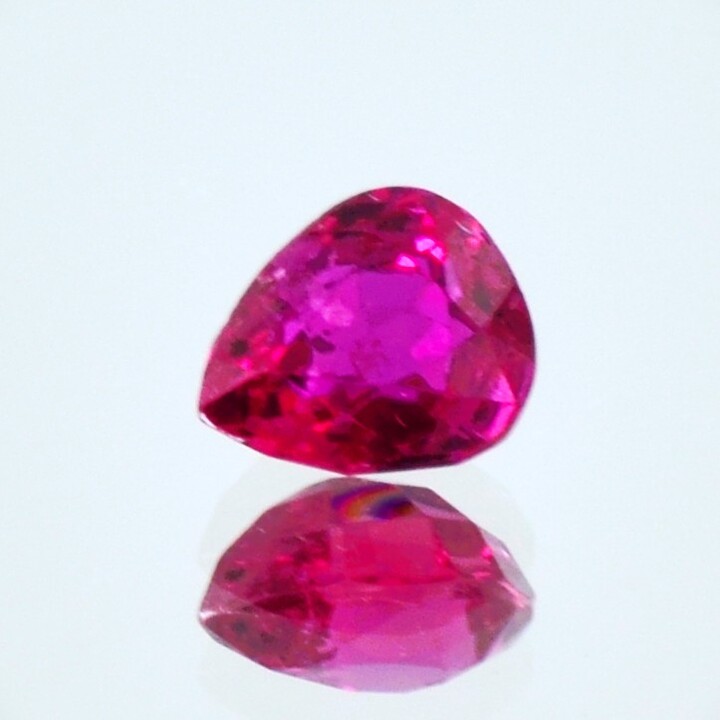 Ruby pear pinkish red untreated 1.19 ct.