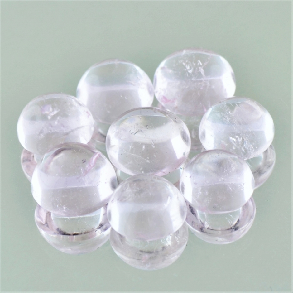 Morganite Lot Cabochons round 43.84 ct