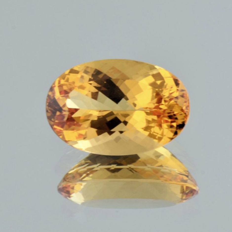 Imperial Topaz oval yellow orange 13.68 ct