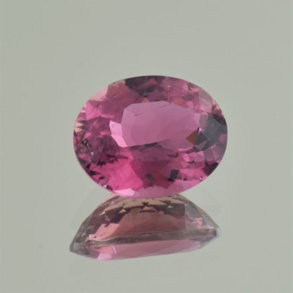 Turmalin oval rosa unbehandelt 6,40 ct