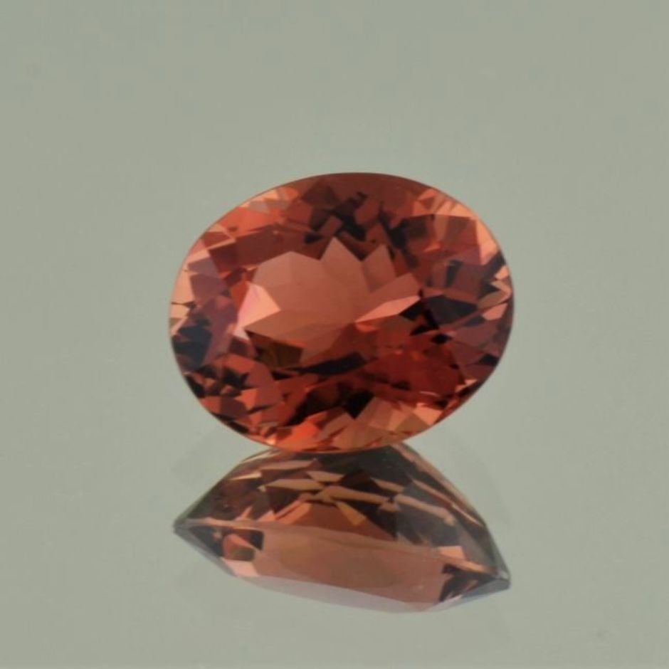 Turmalin oval orangebraun unbehandelt 4,77 ct