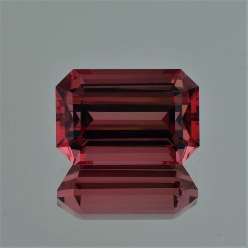 Turmalin octagon orange-rosarot 19,23 ct