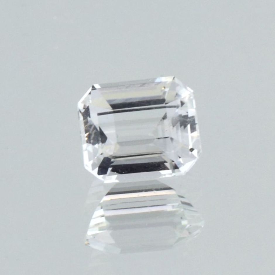 Sapphire octagon colorless unheated 2.11 ct.