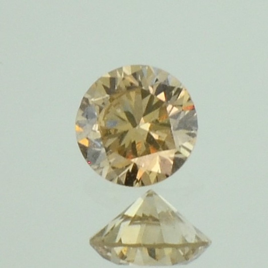 Fancy Diamond round brilliant champagne  si1 0.35 ct