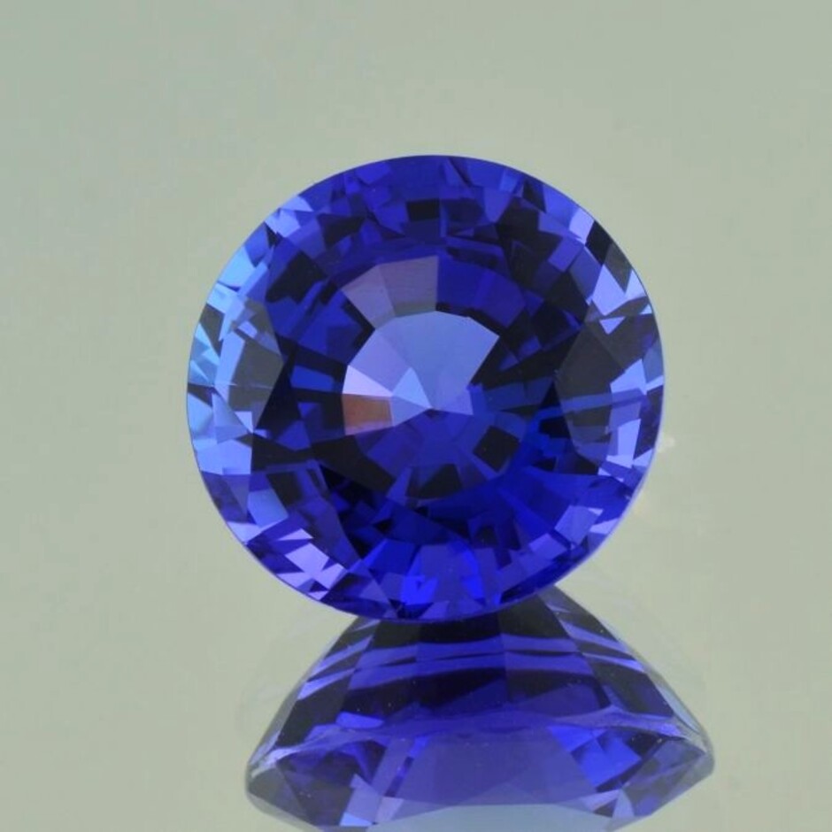 Tansanit rund intensives Blau 13,93 ct.