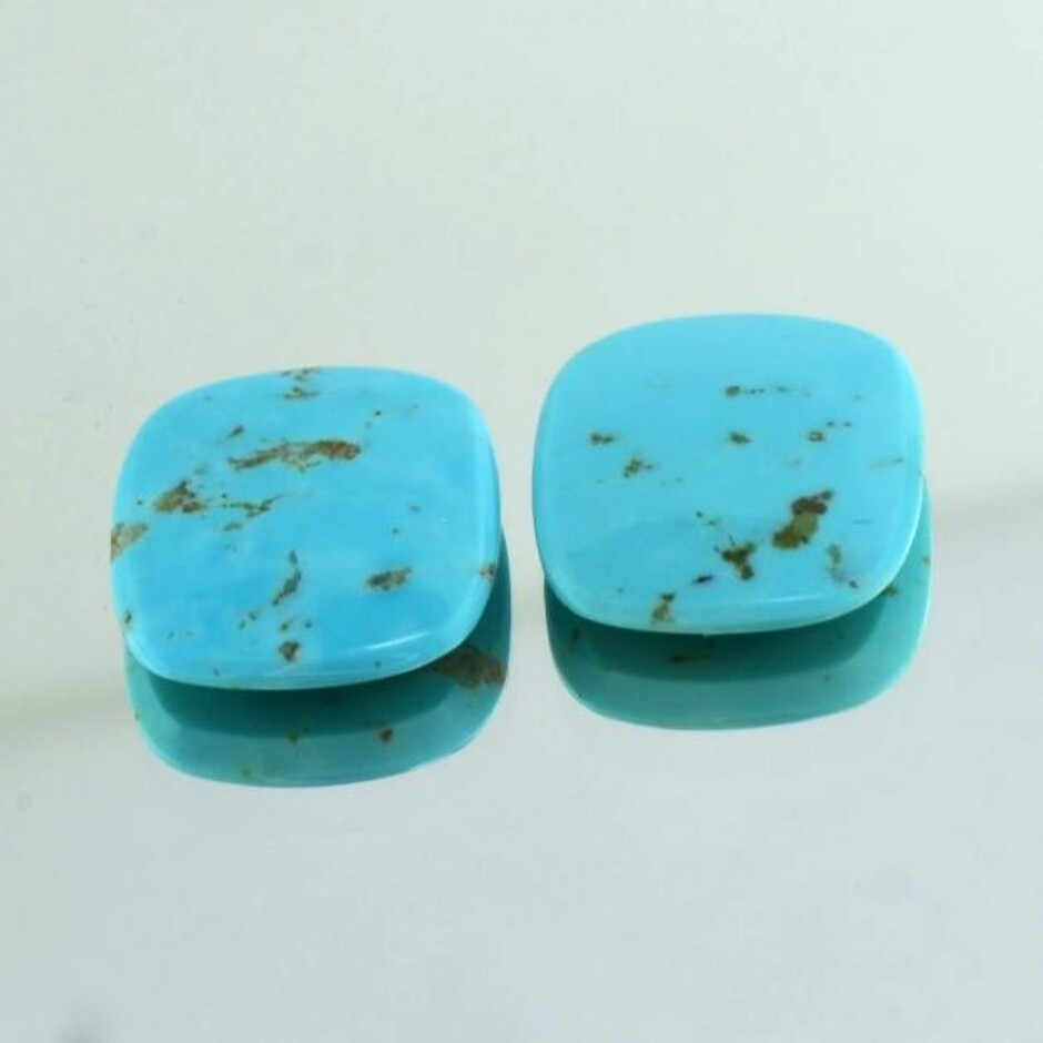 turquoise Pair cushion 13.12 ct