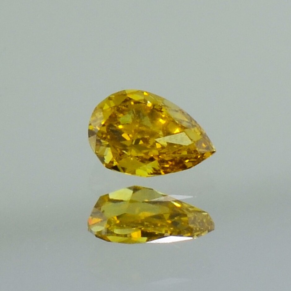 Farbdiamant Tropfen fancy deep brownish yellow 0,53 ct