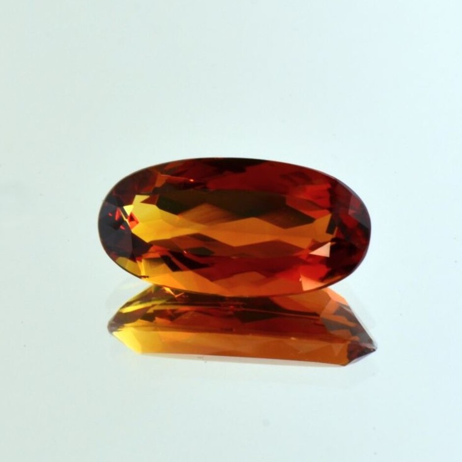Citrin oval bräunlich rotorange 14,25 ct