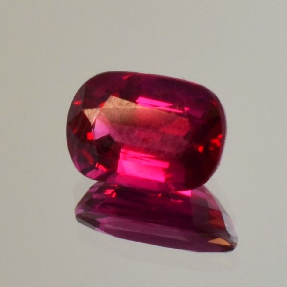 Ruby cushion red untreated 3.05 ct.