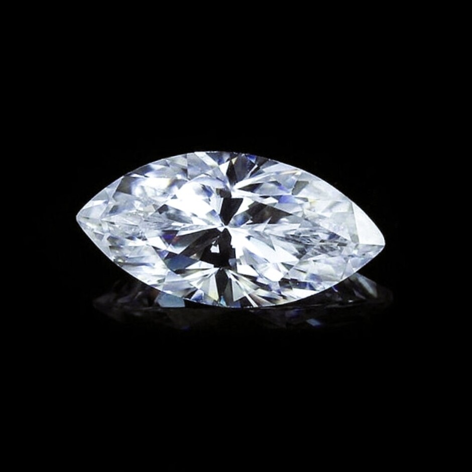 Diamond marquise brillantiert hochfeines white (D) loupe clean 0.82 ct.