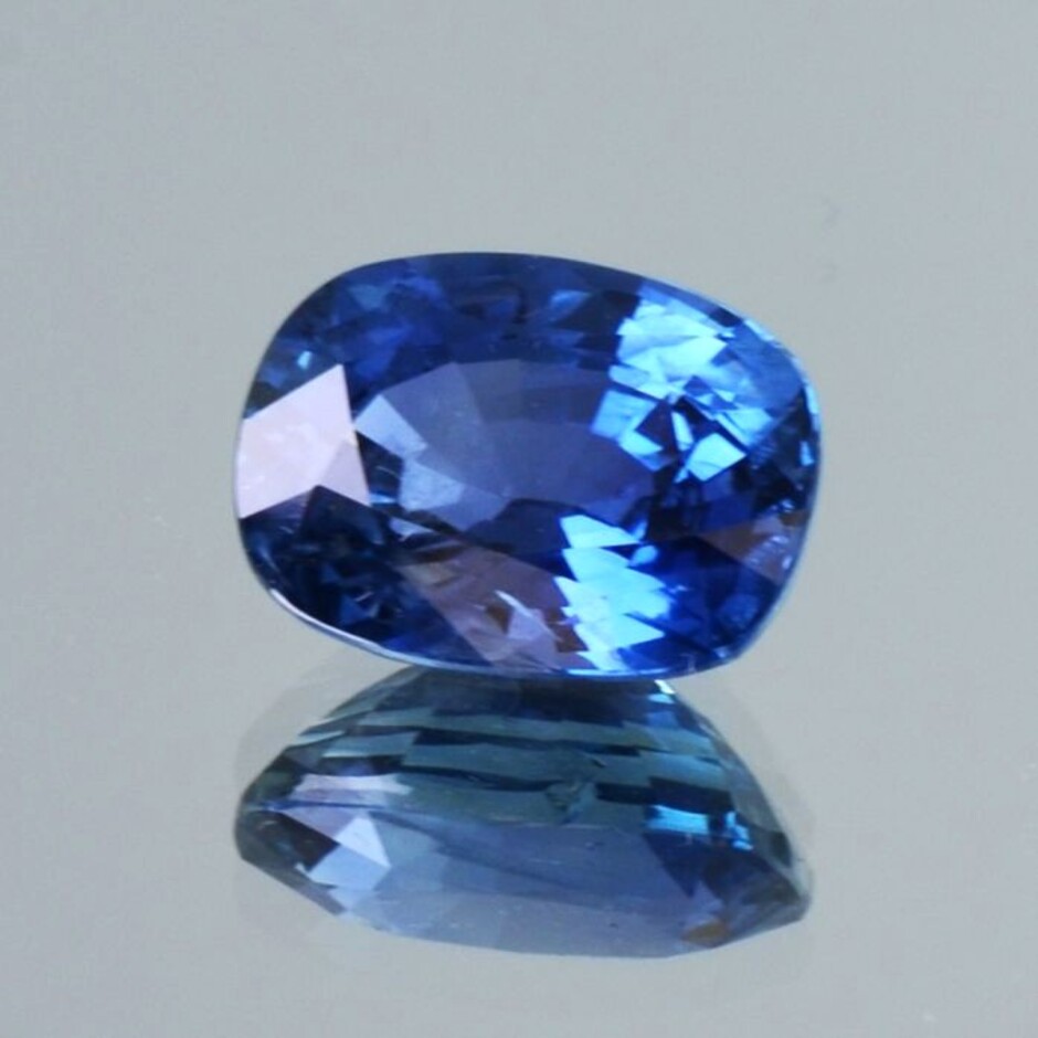 Burma Sapphire cushion blue untreated 4.11 ct.