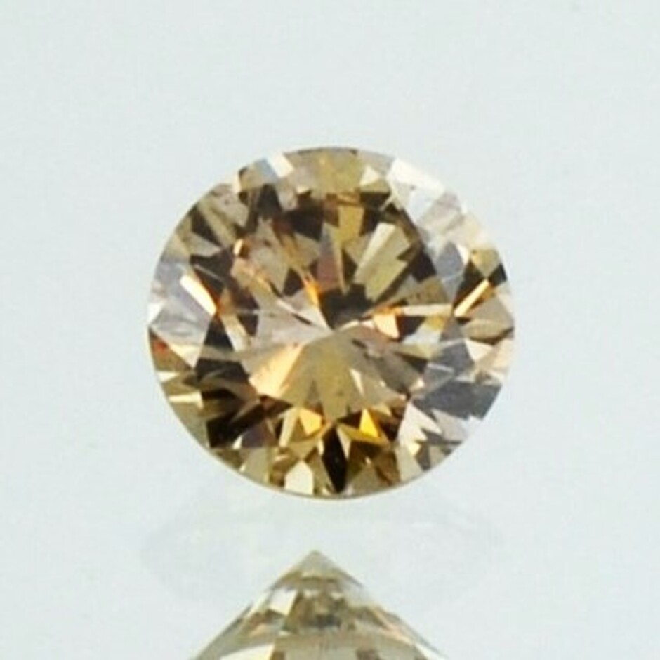 fancy diamond round brilliant bräunlich-champagne 0.44 ct