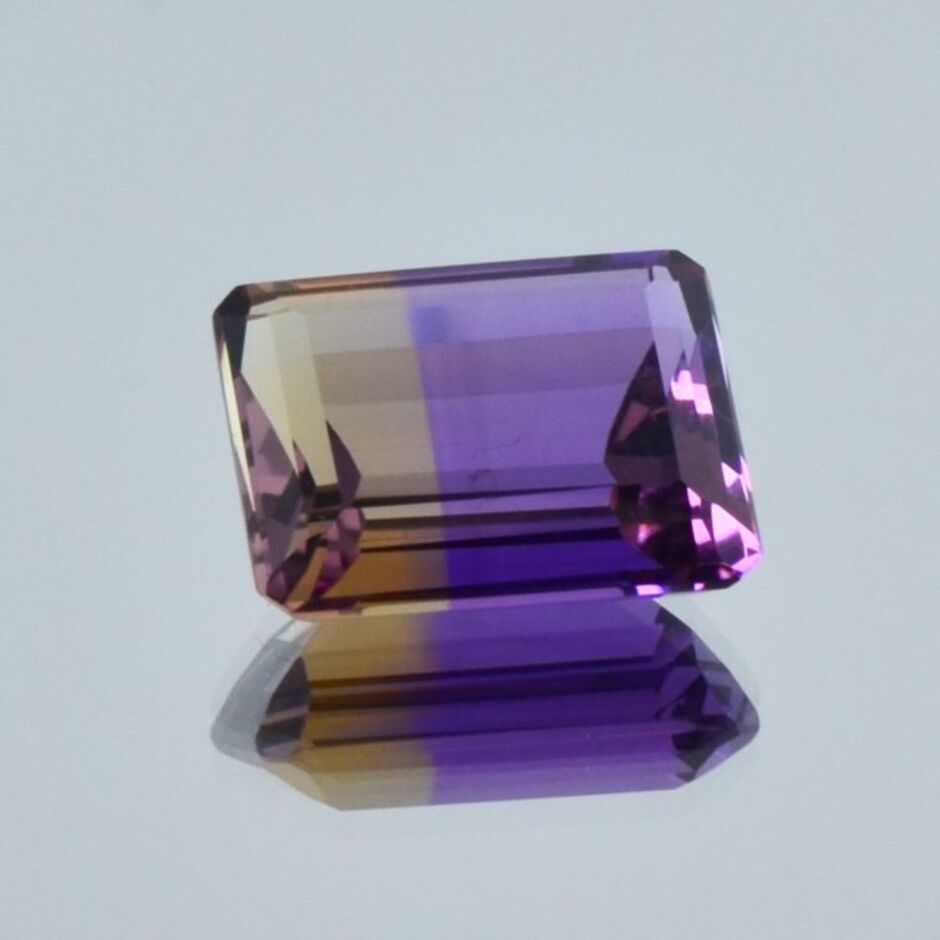 Ametrin octagon violett+gelb 18,98 ct.