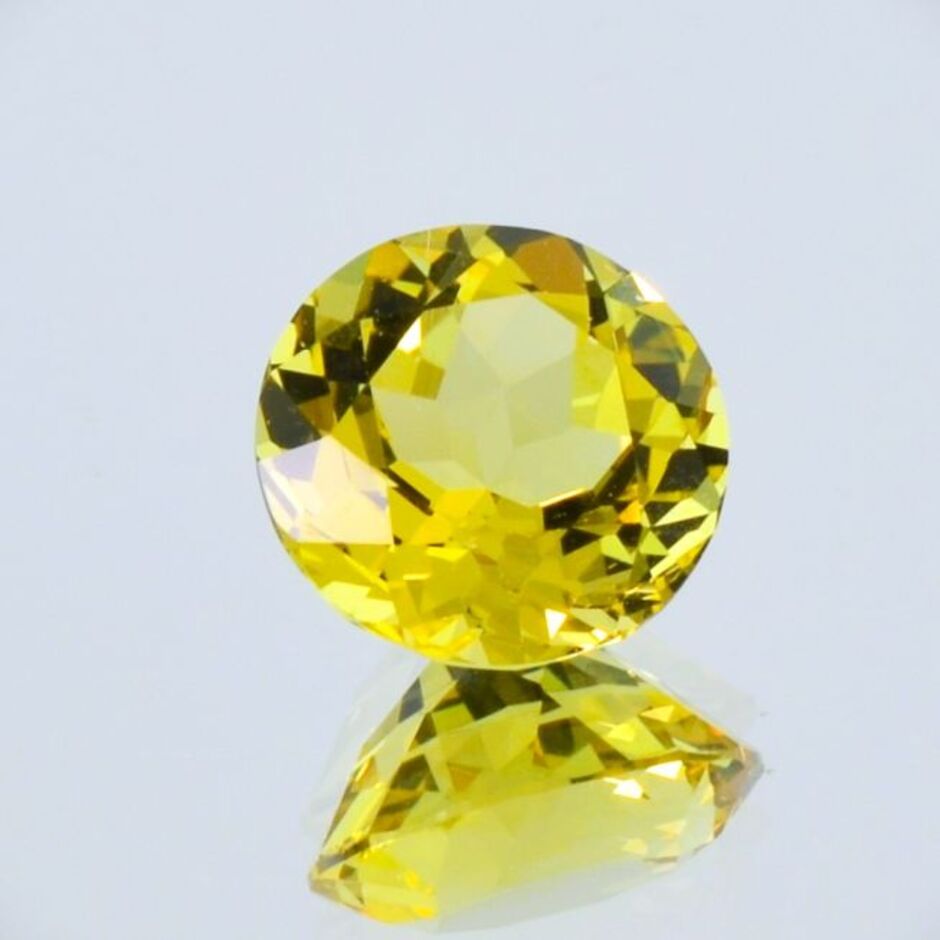 Goldberyll rund intensives Gelb 2,39 ct.