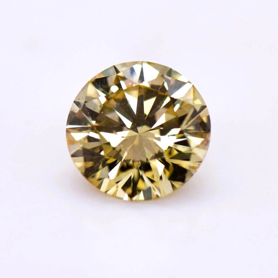 fancy diamond round brilliant champagne  si1 0.25 ct