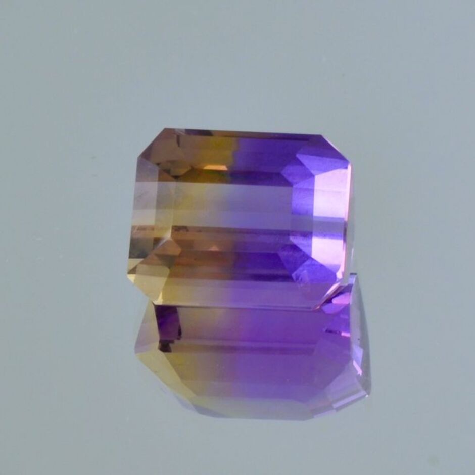 Ametrine octagon lila+gelb 10.09 ct.