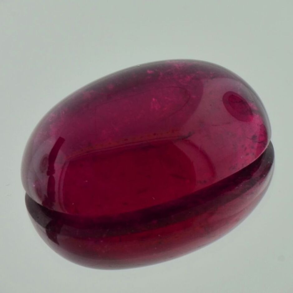 Rubellite Tourmaline cabochon oval intense purple red 53.47 ct
