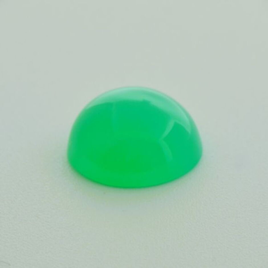 Chrysopras Cabochon rund grün 9,00 ct