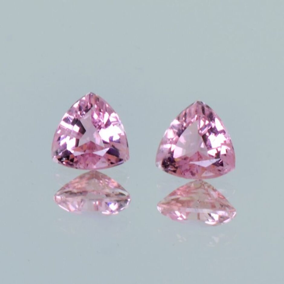 Tourmaline Pair trillion pink 2.27 ct.