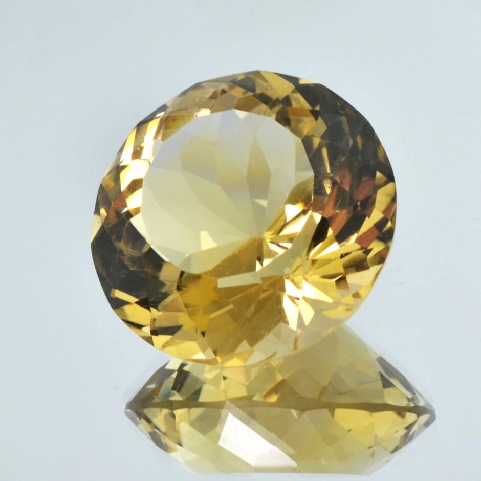 Citrin rund gelb 59,29 ct.