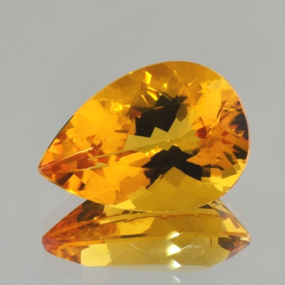 Citrin Tropfen gelborange 29,37 ct.