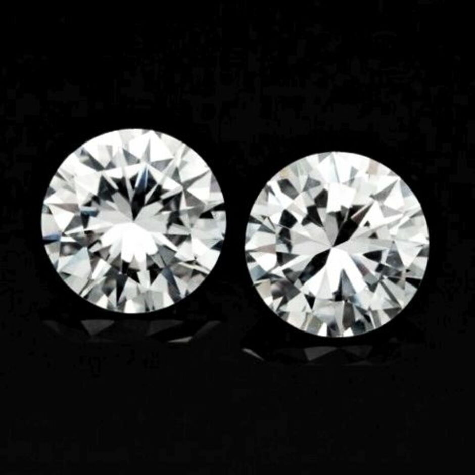 Diamant Duo Brillanten hochfeines Weiss D lupenrein 0,60 ct.