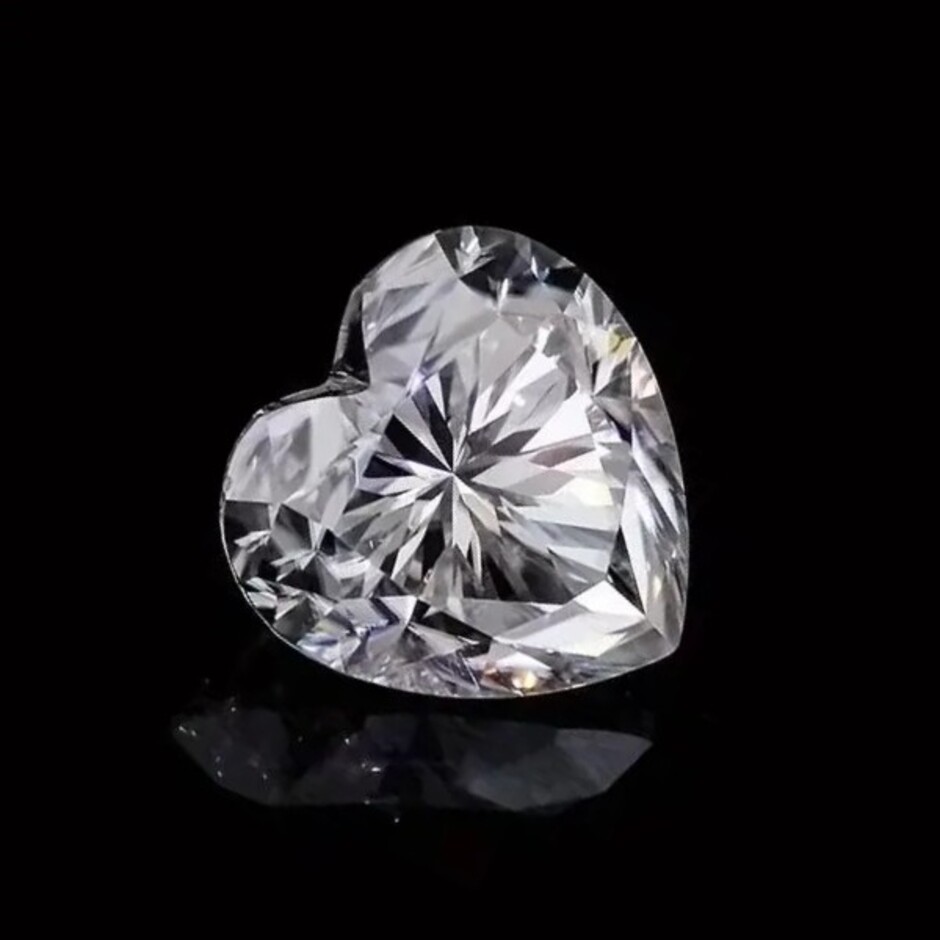 Diamant Herz brillantiert hochfeines Weiss (D) lupenrein 0,80 ct.