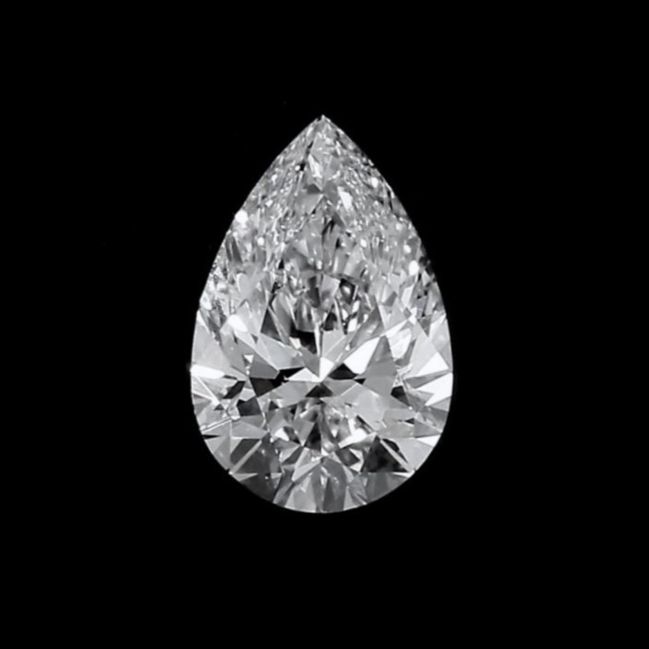 Diamond pear brillantiert hochfeines Weiss+ D loupe clean 0.72 ct